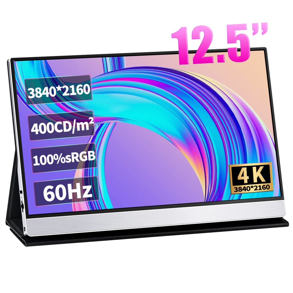 ޴  3840*2160 100% sRGB 400Cd/m Freesync CNC ÷ IPS ȭ, Ʈ   Xbox PS4/5 ġ, 12.5 ġ, 4K